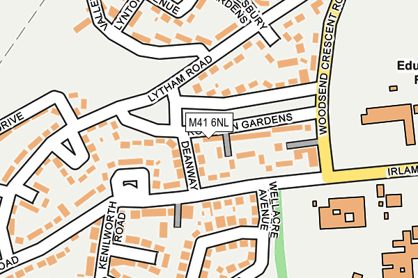 M41 6NL map - OS OpenMap – Local (Ordnance Survey)