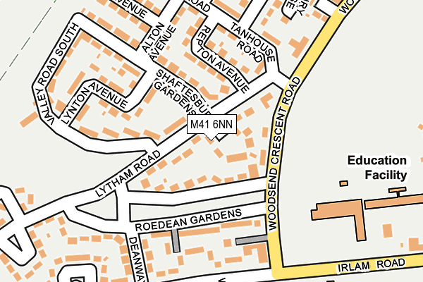 M41 6NN map - OS OpenMap – Local (Ordnance Survey)