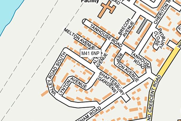 M41 6NP map - OS OpenMap – Local (Ordnance Survey)