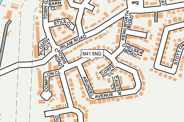 M41 6NQ map - OS OpenMap – Local (Ordnance Survey)