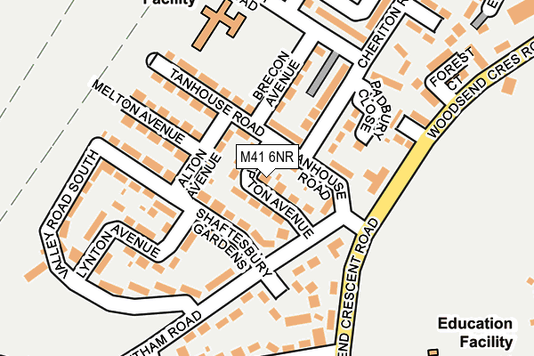 M41 6NR map - OS OpenMap – Local (Ordnance Survey)