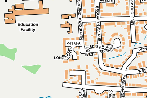 M41 6PA map - OS OpenMap – Local (Ordnance Survey)