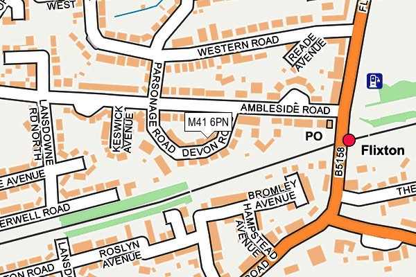 M41 6PN map - OS OpenMap – Local (Ordnance Survey)