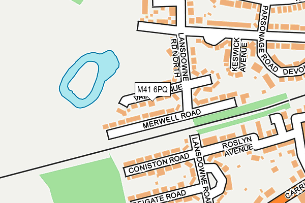 M41 6PQ map - OS OpenMap – Local (Ordnance Survey)