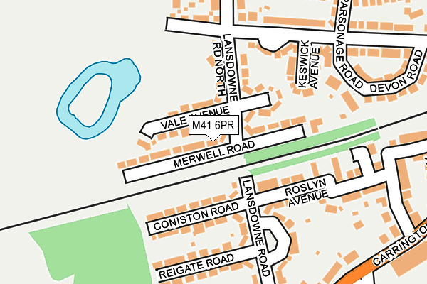 M41 6PR map - OS OpenMap – Local (Ordnance Survey)