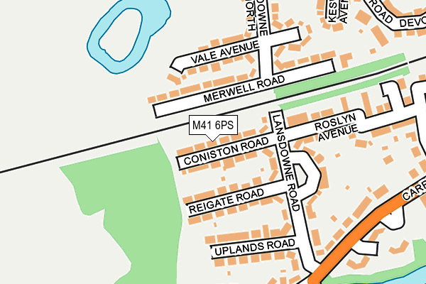 M41 6PS map - OS OpenMap – Local (Ordnance Survey)