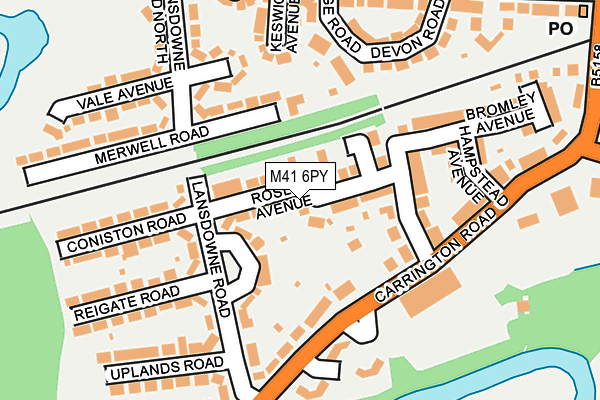 M41 6PY map - OS OpenMap – Local (Ordnance Survey)