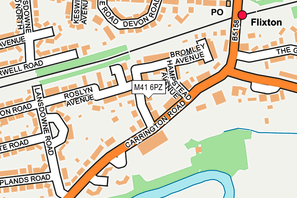 M41 6PZ map - OS OpenMap – Local (Ordnance Survey)