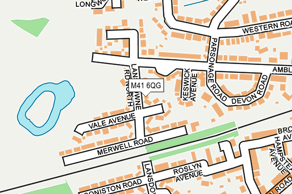 M41 6QG map - OS OpenMap – Local (Ordnance Survey)