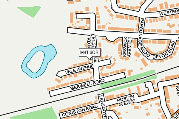 M41 6QR map - OS OpenMap – Local (Ordnance Survey)