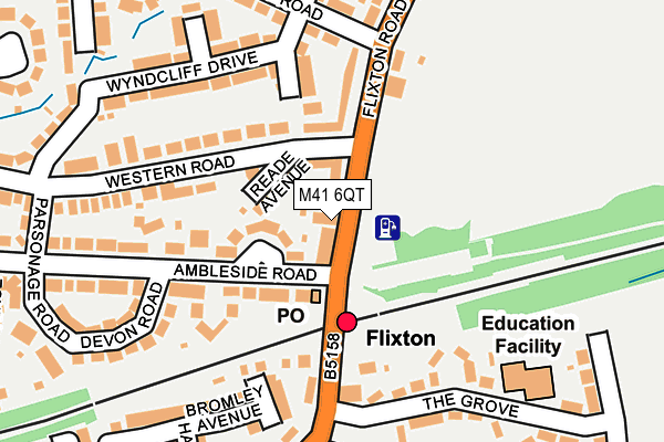 M41 6QT map - OS OpenMap – Local (Ordnance Survey)