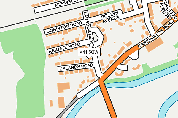 M41 6QW map - OS OpenMap – Local (Ordnance Survey)