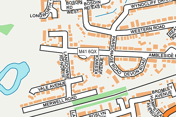 M41 6QX map - OS OpenMap – Local (Ordnance Survey)