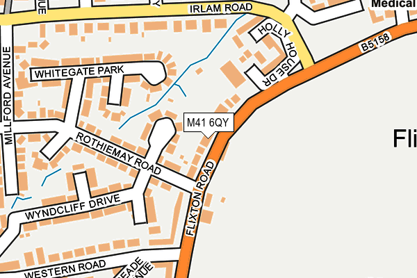 M41 6QY map - OS OpenMap – Local (Ordnance Survey)