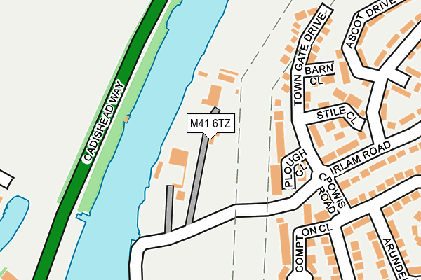 M41 6TZ map - OS OpenMap – Local (Ordnance Survey)