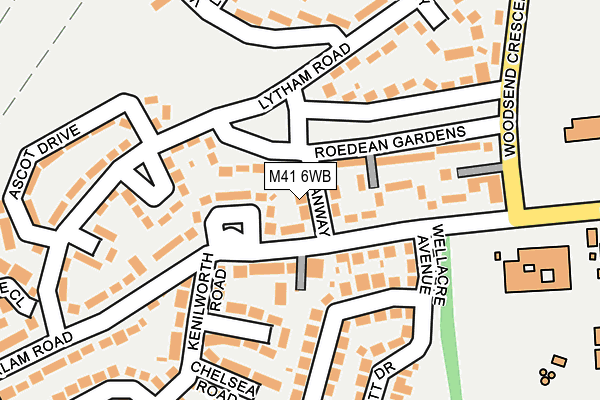 M41 6WB map - OS OpenMap – Local (Ordnance Survey)