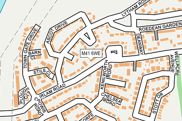 M41 6WE map - OS OpenMap – Local (Ordnance Survey)