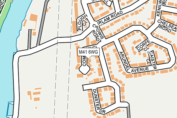 M41 6WG map - OS OpenMap – Local (Ordnance Survey)