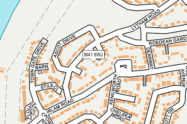 M41 6WJ map - OS OpenMap – Local (Ordnance Survey)