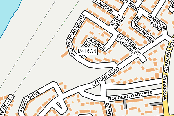 M41 6WN map - OS OpenMap – Local (Ordnance Survey)