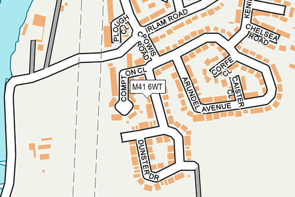 M41 6WT map - OS OpenMap – Local (Ordnance Survey)