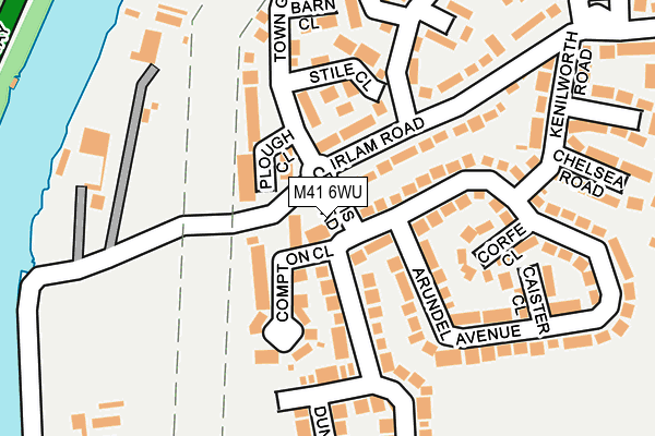 M41 6WU map - OS OpenMap – Local (Ordnance Survey)