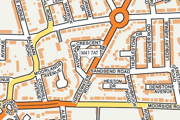 M41 7AT map - OS OpenMap – Local (Ordnance Survey)