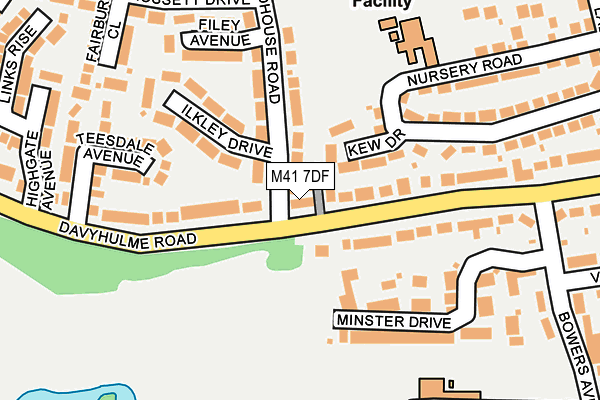 M41 7DF map - OS OpenMap – Local (Ordnance Survey)