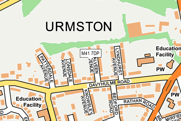 M41 7DP map - OS OpenMap – Local (Ordnance Survey)