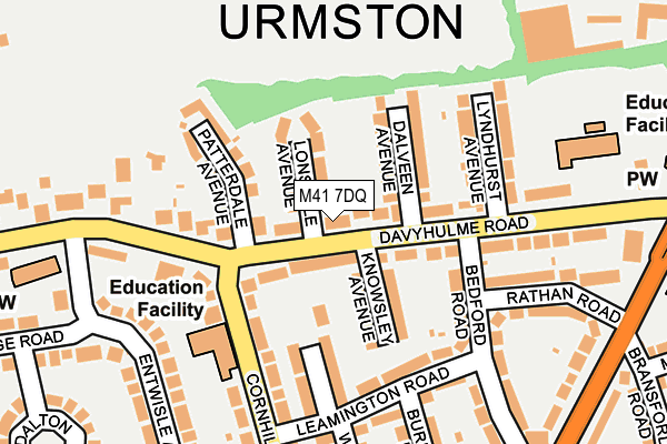 M41 7DQ map - OS OpenMap – Local (Ordnance Survey)