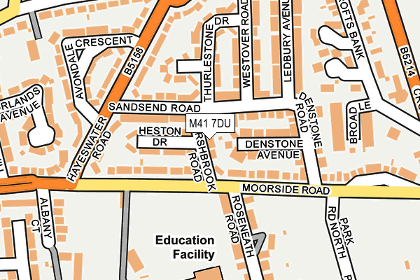 M41 7DU map - OS OpenMap – Local (Ordnance Survey)