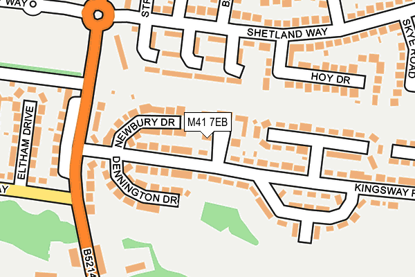 M41 7EB map - OS OpenMap – Local (Ordnance Survey)