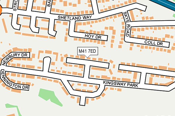 M41 7ED map - OS OpenMap – Local (Ordnance Survey)