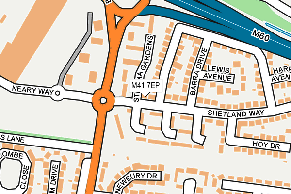 M41 7EP map - OS OpenMap – Local (Ordnance Survey)