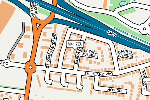 M41 7EU map - OS OpenMap – Local (Ordnance Survey)