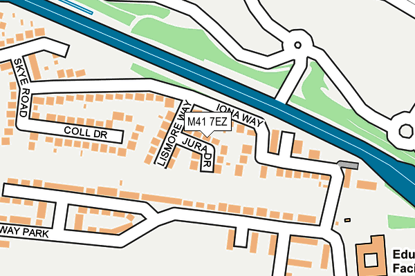 M41 7EZ map - OS OpenMap – Local (Ordnance Survey)