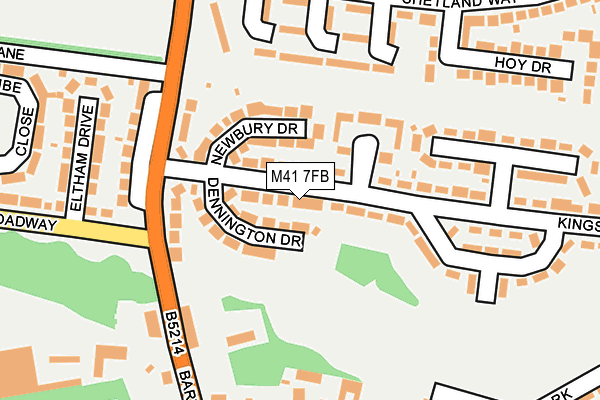M41 7FB map - OS OpenMap – Local (Ordnance Survey)
