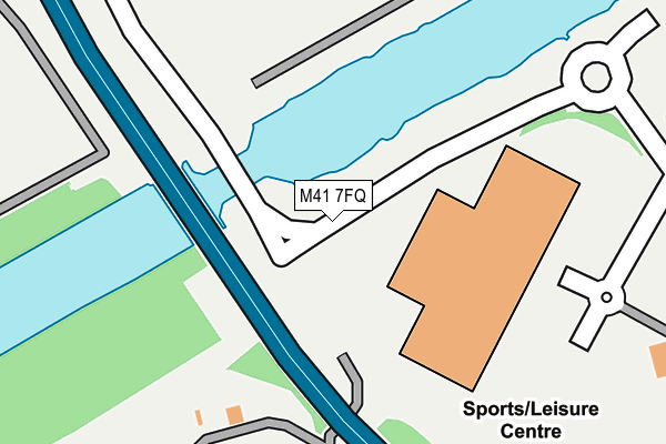 M41 7FQ map - OS OpenMap – Local (Ordnance Survey)