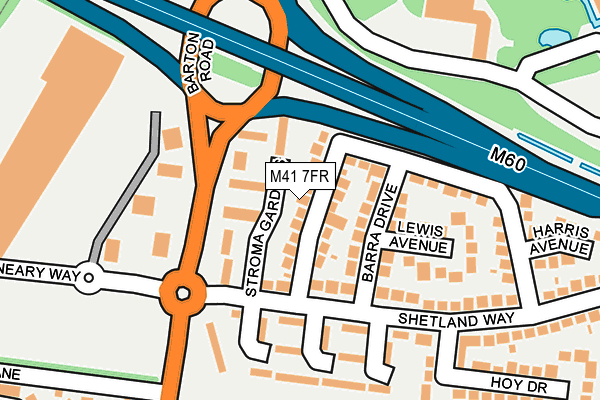 M41 7FR map - OS OpenMap – Local (Ordnance Survey)