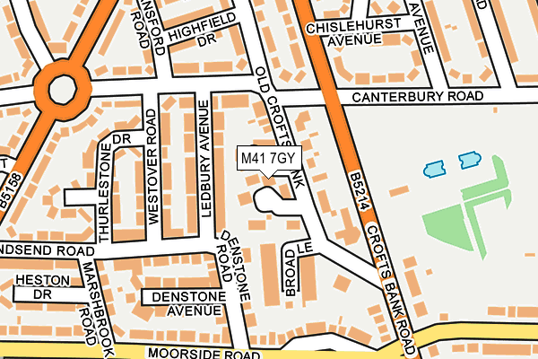 M41 7GY map - OS OpenMap – Local (Ordnance Survey)