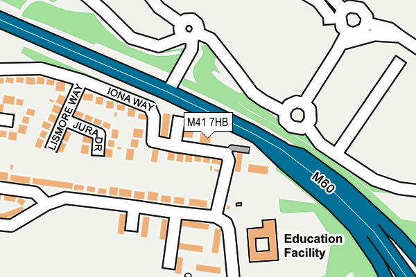 M41 7HB map - OS OpenMap – Local (Ordnance Survey)