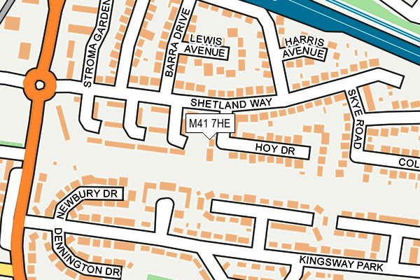 M41 7HE map - OS OpenMap – Local (Ordnance Survey)