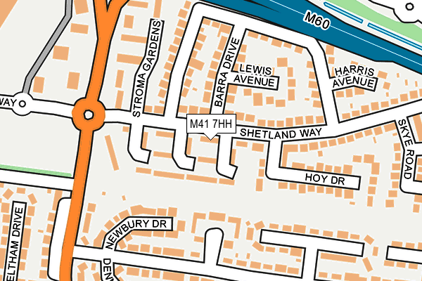 M41 7HH map - OS OpenMap – Local (Ordnance Survey)