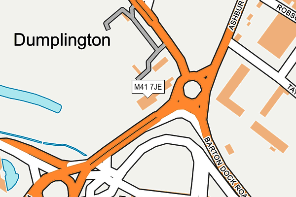 M41 7JE map - OS OpenMap – Local (Ordnance Survey)