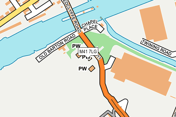 M41 7LG map - OS OpenMap – Local (Ordnance Survey)