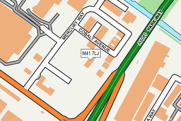 M41 7LJ map - OS OpenMap – Local (Ordnance Survey)