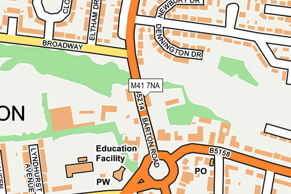 M41 7NA map - OS OpenMap – Local (Ordnance Survey)