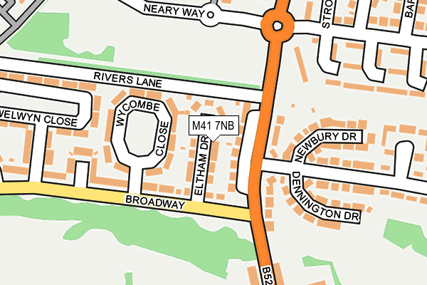 M41 7NB map - OS OpenMap – Local (Ordnance Survey)