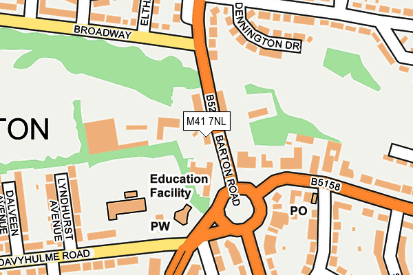 M41 7NL map - OS OpenMap – Local (Ordnance Survey)