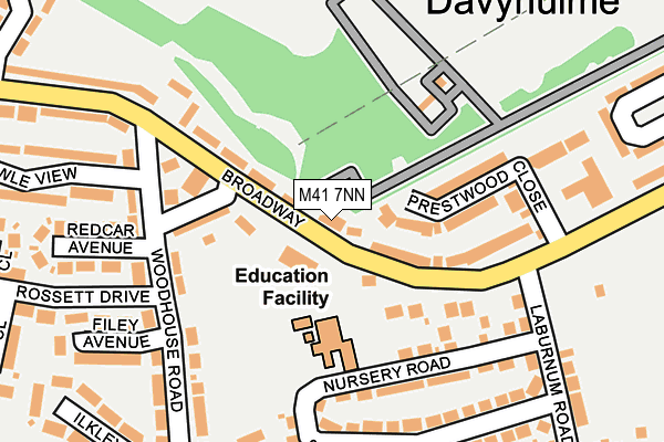 M41 7NN map - OS OpenMap – Local (Ordnance Survey)